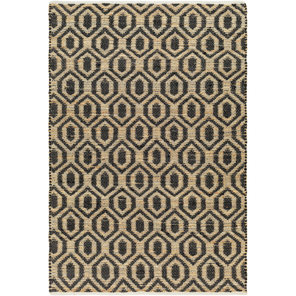 Foundry Select Nishaad Handmade Flatweave Recycled P.E.T. Black/Tan Rug
